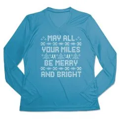Women's Long Sleeve Tech Tee - May All Your Miles Be Merry And Bright 13 Women's Long Sleeve Tech Tee - May All Your Miles Be Merry And Bright -goneforarun Sales 2023 tr 44896 CAROLINA MAIN