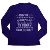 Women's Long Sleeve Tech Tee - May All Your Miles Be Merry And Bright -goneforarun Sales 2023 tr 44896 ROYAL MAIN
