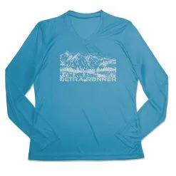 Women's Long Sleeve Tech Tee - Ultra Runner Sketch -goneforarun Sales 2023 tr 44901 CAROLINA MAIN