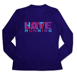 Women's Long Sleeve Tech Tee - Love Hate Running -goneforarun Sales 2023 tr 44907 ROYAL MAIN
