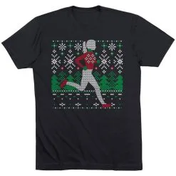 Running Short Sleeve T-Shirt - Christmas Sweater Run -goneforarun Sales 2023 tr 44913 BLACK FLAT