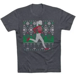 Running Short Sleeve T-Shirt - Christmas Sweater Run -goneforarun Sales 2023 tr 44913 CHARCOAL FLAT