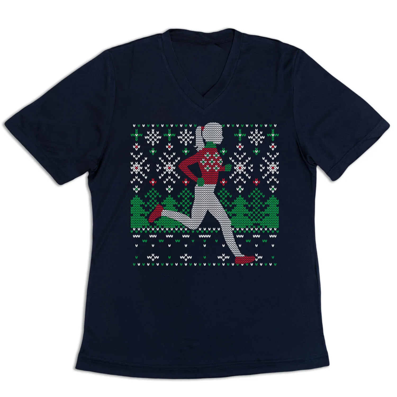 Women's Short Sleeve Tech Tee - Christmas Sweater Run 7 Women's Short Sleeve Tech Tee - Christmas Sweater Run - Image 5