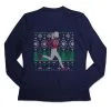 Women's Long Sleeve Tech Tee - Christmas Sweater Run -goneforarun Sales 2023 tr 44917 NAVY MAIN