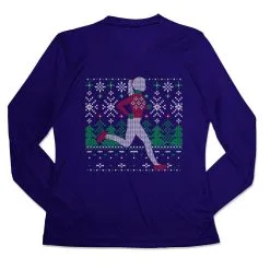 Women's Long Sleeve Tech Tee - Christmas Sweater Run -goneforarun Sales 2023 tr 44917 ROYAL MAIN