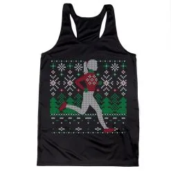 Women's Racerback Performance Tank Top - Christmas Sweater Run