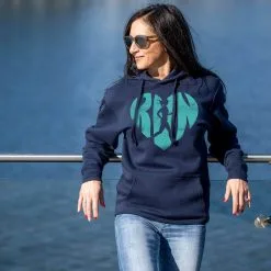 Statement Fleece Hoodie - Love The Run -goneforarun Sales 2023 tr 45003 NAVY LIFESTYLE FEMALE