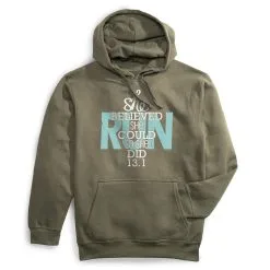 Statement Fleece Hoodie - She Believed She Could So She Did 13.1 -goneforarun Sales 2023 tr 45013 OLIVE
