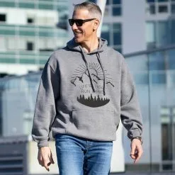 Statement Fleece Hoodie - Life's Short Run Long (Mountains) -goneforarun Sales 2023 tr 45045 GRAY LIFESTYLE MALE