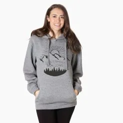 Statement Fleece Hoodie - Life's Short Run Long (Mountains) -goneforarun Sales 2023 tr 45045 GRAY MODEL F