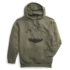 Statement Fleece Hoodie - Life's Short Run Long (Mountains) -goneforarun Sales 2023 tr 45045 OLIVE