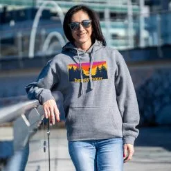 Statement Fleece Hoodie - Happy Hour -goneforarun Sales 2023 tr 45120 GRAY LIFESTYLE FEMALE