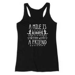 Women's Everyday Tank Top - A Mile Is Always Better With A Friend -goneforarun Sales 2023 tr 45343 BLACK MAIN