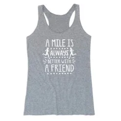Women's Everyday Tank Top - A Mile Is Always Better With A Friend -goneforarun Sales 2023 tr 45343 GRAY MAIN