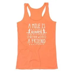 Women's Everyday Tank Top - A Mile Is Always Better With A Friend -goneforarun Sales 2023 tr 45343 PEACH MAIN