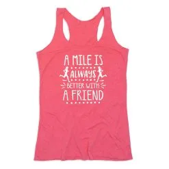 Women's Everyday Tank Top - A Mile Is Always Better With A Friend -goneforarun Sales 2023 tr 45343 PINK MAIN