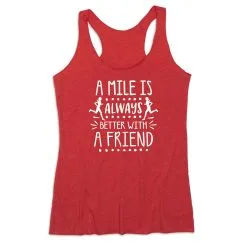 Women's Everyday Tank Top - A Mile Is Always Better With A Friend -goneforarun Sales 2023 tr 45343 RED MAIN