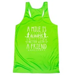 Women's Racerback Performance Tank Top - A Mile Is Always Better With A Friend 17 Women's Racerback Performance Tank Top - A Mile Is Always Better With A Friend -goneforarun Sales 2023 tr 45346 LIME MAIN