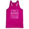 Women's Racerback Performance Tank Top - A Mile Is Always Better With A Friend