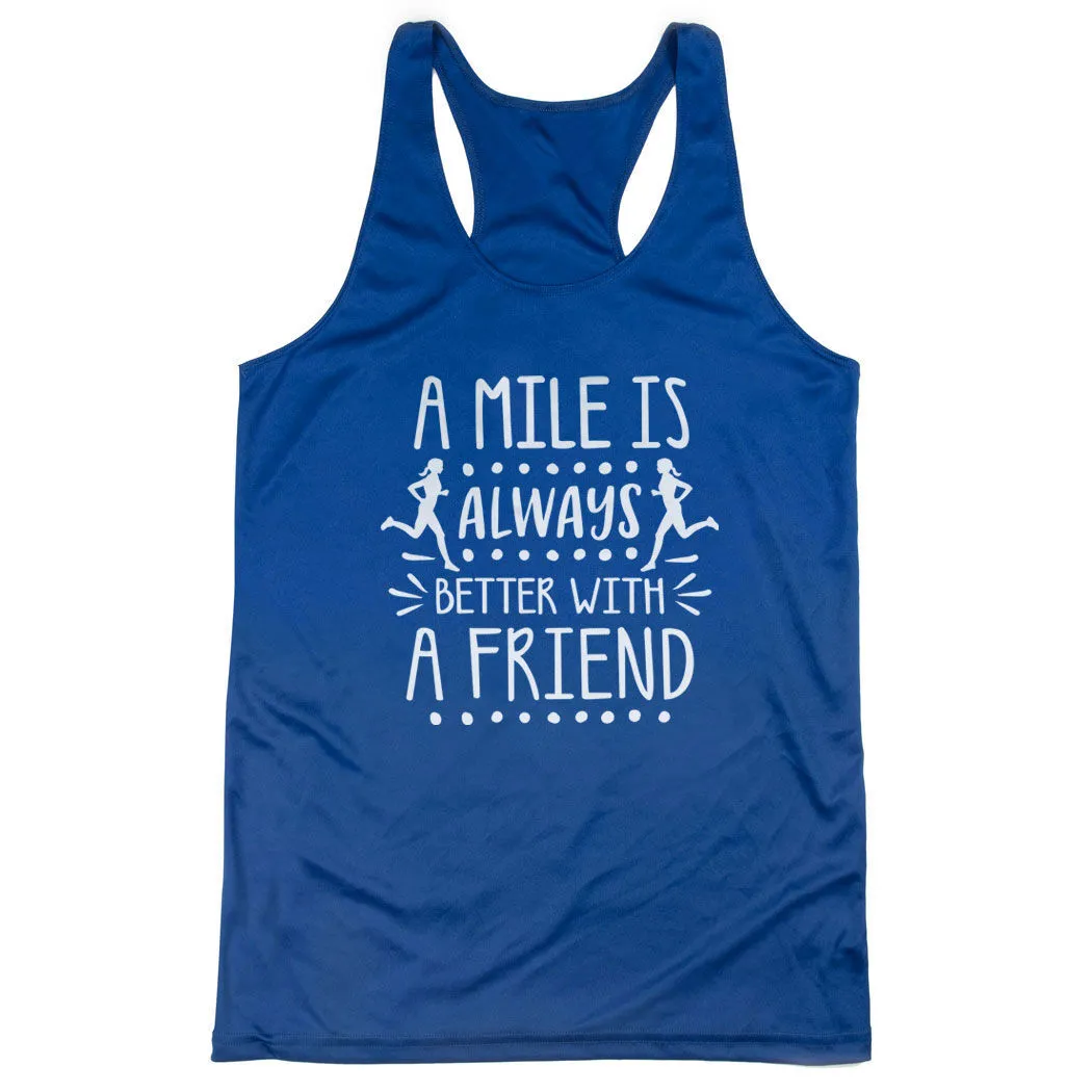 Women's Racerback Performance Tank Top - A Mile Is Always Better With A Friend 11 Women's Racerback Performance Tank Top - A Mile Is Always Better With A Friend - Image 9