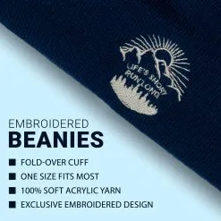 Running Embroidered Beanie - Life's Short, Run Long -goneforarun Sales 2023 tr 45373 DETAILS