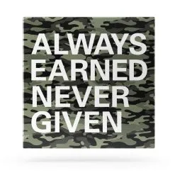 Motivational Canvas Wall Art - Always Earned Never Given -goneforarun Sales 2023 tr 45376 FRONT