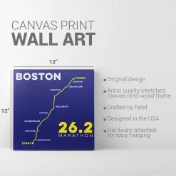 Running Canvas Wall Art - Boston Route -goneforarun Sales 2023 tr 45378 DETAILS