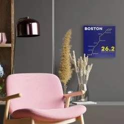 Running Canvas Wall Art - Boston Route -goneforarun Sales 2023 tr 45378 LIFESTYLE 1