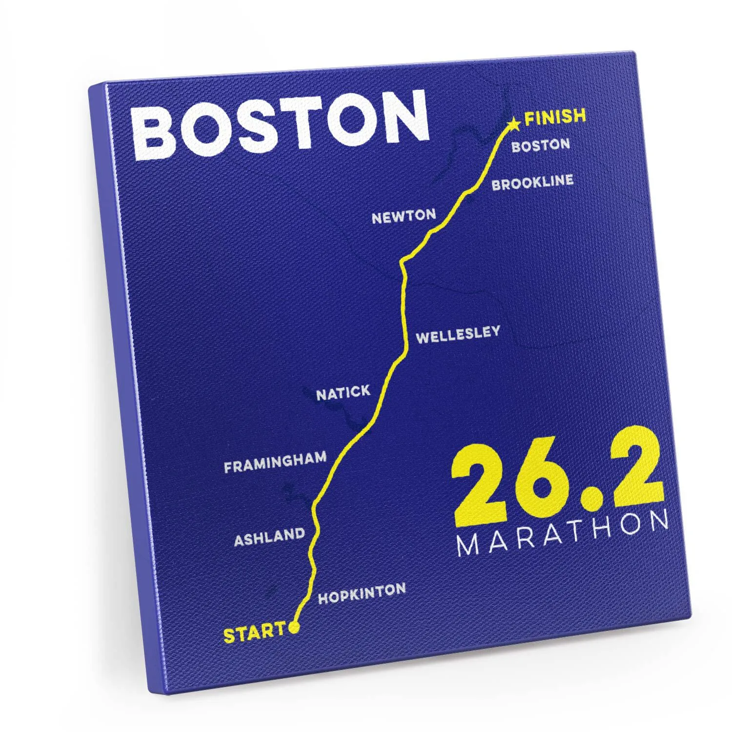 Running Canvas Wall Art - Boston Route - 2 Piece Set 6 Running Canvas Wall Art - Boston Route - 2 Piece Set - Image 4