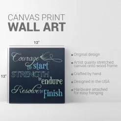 Motivational Canvas Wall Art - Courage To Start -goneforarun Sales 2023 tr 45379 DETAILS