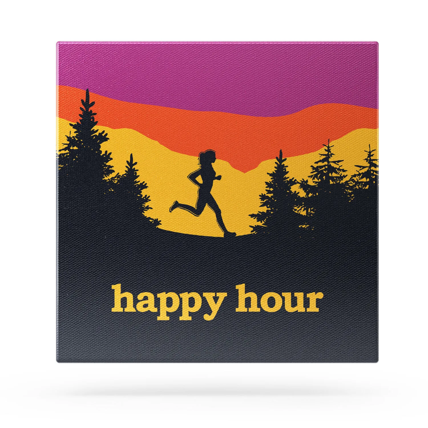 Running Canvas Wall Art - Happy Hour 4 Running Canvas Wall Art - Happy Hour - Image 2