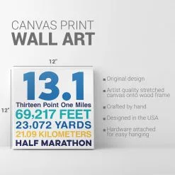 Running Canvas Wall Art - Math Miles 13.1 -goneforarun Sales 2023 tr 45383 DETAILS