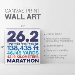 Running Canvas Wall Art - Math Miles 26.2 -goneforarun Sales 2023 tr 45384 DETAILS