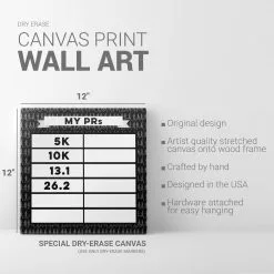 Running Canvas Wall Art - My PRs - Dry Erase -goneforarun Sales 2023 tr 45385 DETAILS