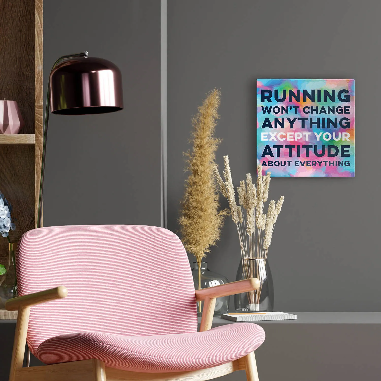 Running Canvas Wall Art - Running Won't Change Anything Except Your Attitude About Everything 6 Running Canvas Wall Art - Running Won't Change Anything Except Your Attitude About Everything - Image 4