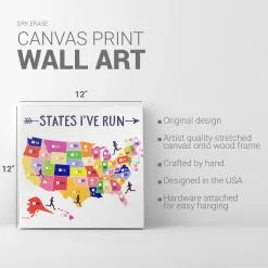 Running Canvas Wall Art - States I've Run -goneforarun Sales 2023 tr 45389 DETAILS