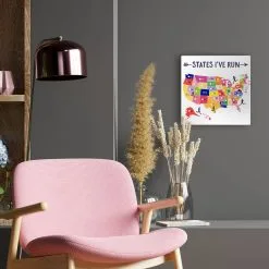Running Canvas Wall Art - States I've Run -goneforarun Sales 2023 tr 45389 LIFESTYLE 1