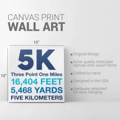 Running Canvas Wall Art - Math Miles 5K -goneforarun Sales 2023 tr 45393 DETAILS