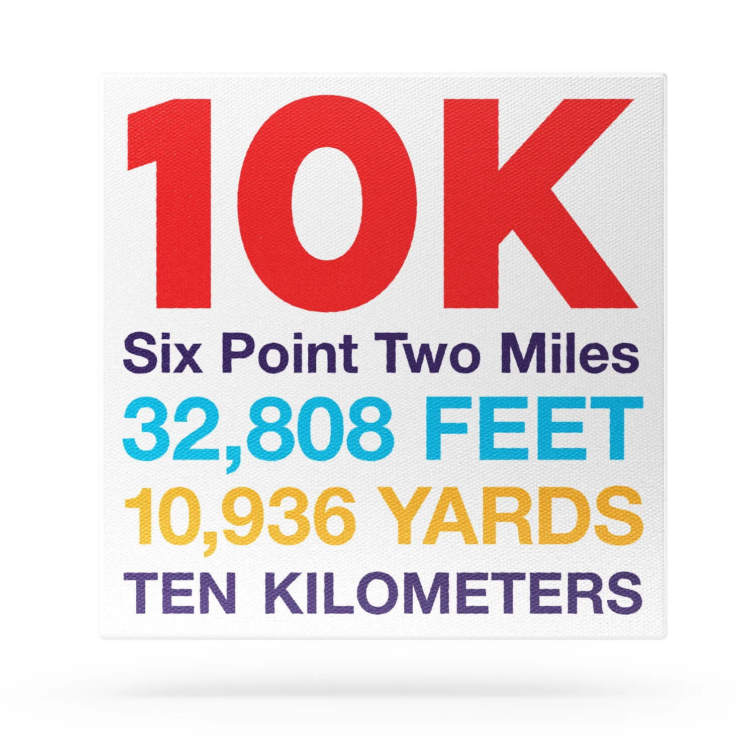 Running Canvas Wall Art - Math Miles 10K 4 Running Canvas Wall Art - Math Miles 10K - Image 2