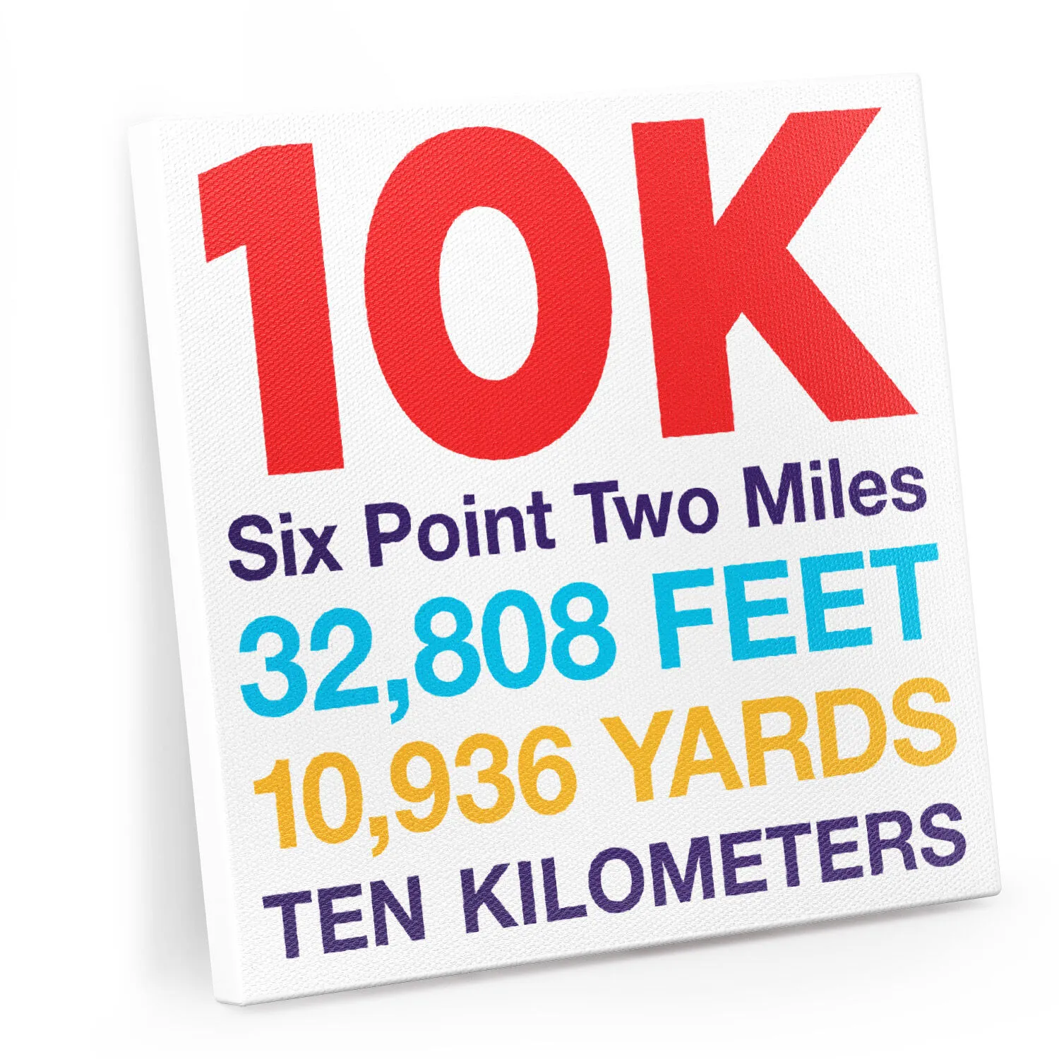 Running Canvas Wall Art - Math Miles 10K 3 Running Canvas Wall Art - Math Miles 10K