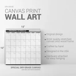 Running Canvas Wall Art - Training Calendar - Dry Erase -goneforarun Sales 2023 tr 45396 DETAILS