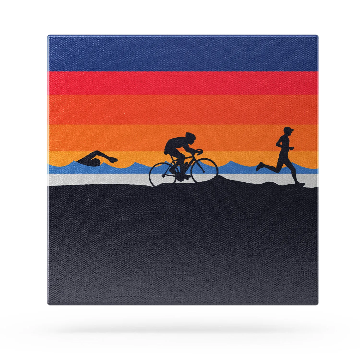 Triathlon Canvas Wall Art - Triathlete 4 Triathlon Canvas Wall Art - Triathlete - Image 2