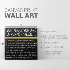 Running Canvas Wall Art - You Know You're A Runner When -goneforarun Sales 2023 tr 45402 DETAILS
