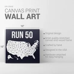 Running Canvas Wall Art - Run 50 States -goneforarun Sales 2023 tr 45403 DETAILS