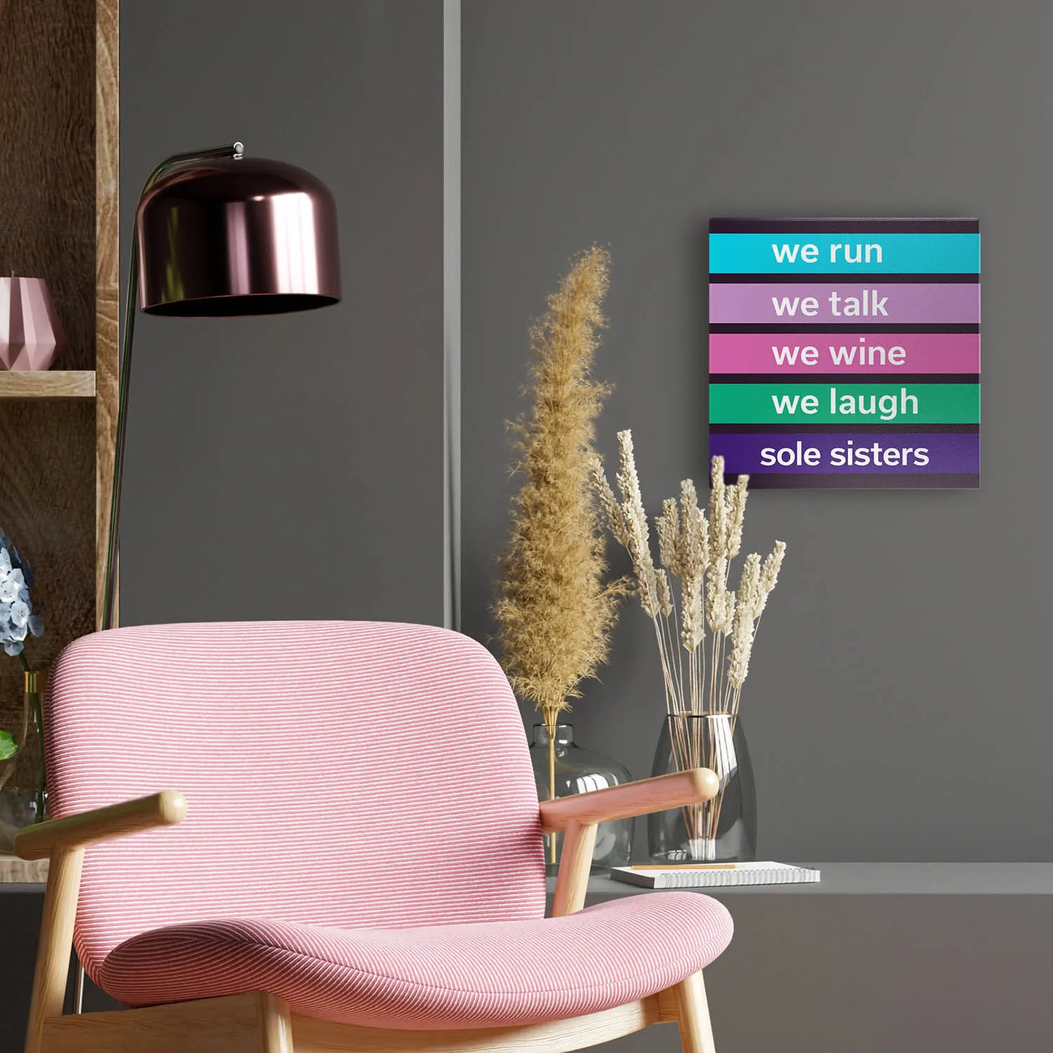 Running Canvas Wall Art - Sole Sister Mantra 6 Running Canvas Wall Art - Sole Sister Mantra - Image 4