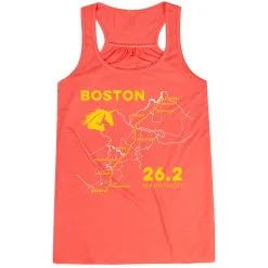 Flowy Racerback Tank Top - Boston Route -goneforarun Sales 2023 tr 45422 CORAL MAIN