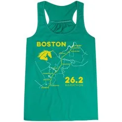 Flowy Racerback Tank Top - Boston Route -goneforarun Sales 2023 tr 45422 GREEN MAIN