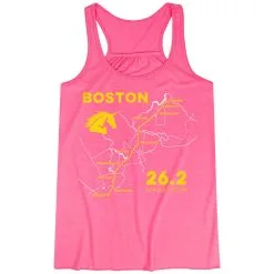 Flowy Racerback Tank Top - Boston Route -goneforarun Sales 2023 tr 45422 PINK MAIN