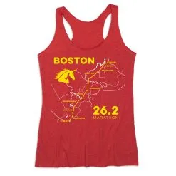 Women's Everyday Tank Top - Boston Route -goneforarun Sales 2023 tr 45423 RED MAIN