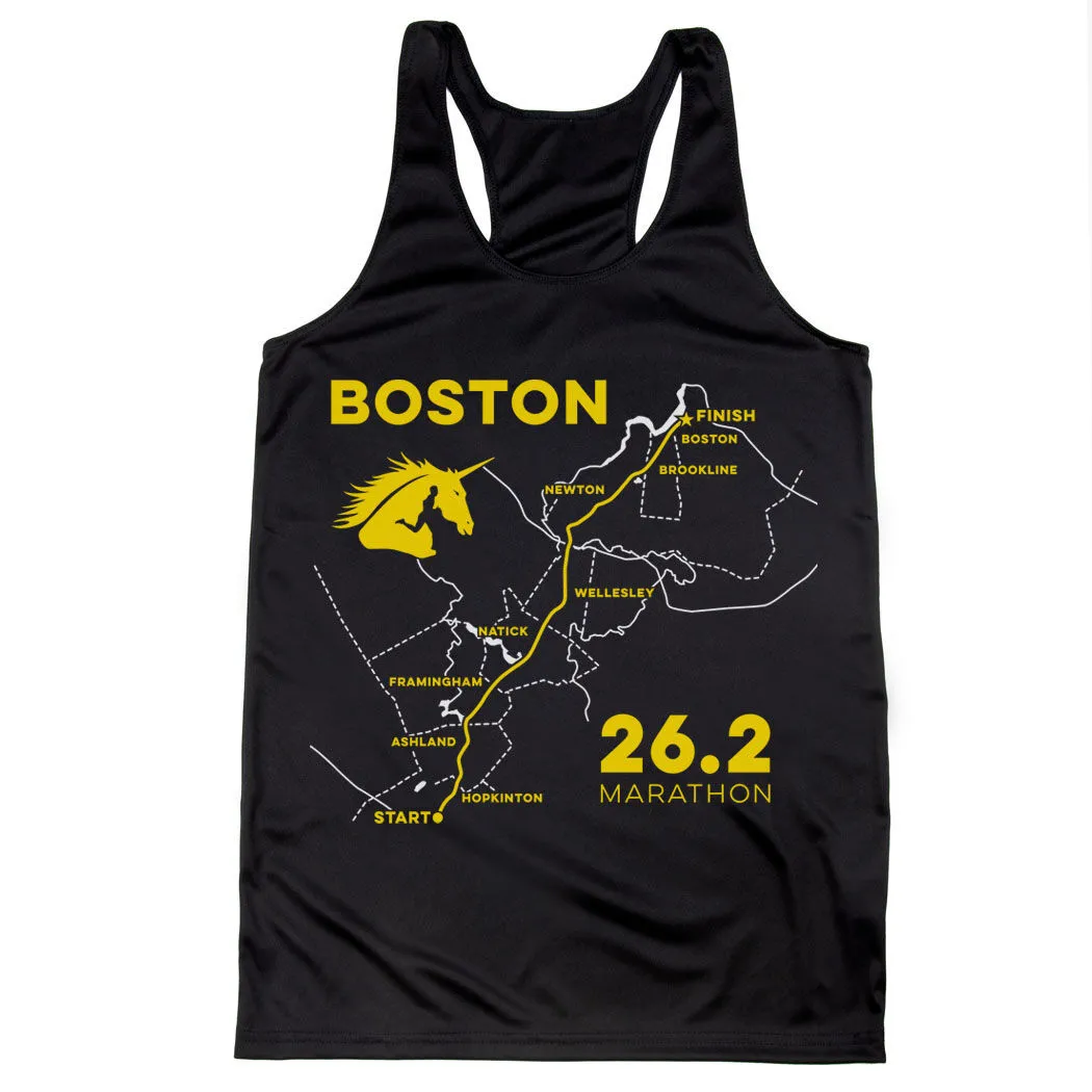Women's Racerback Performance Tank Top - Boston Route 10 Women's Racerback Performance Tank Top - Boston Route - Image 8